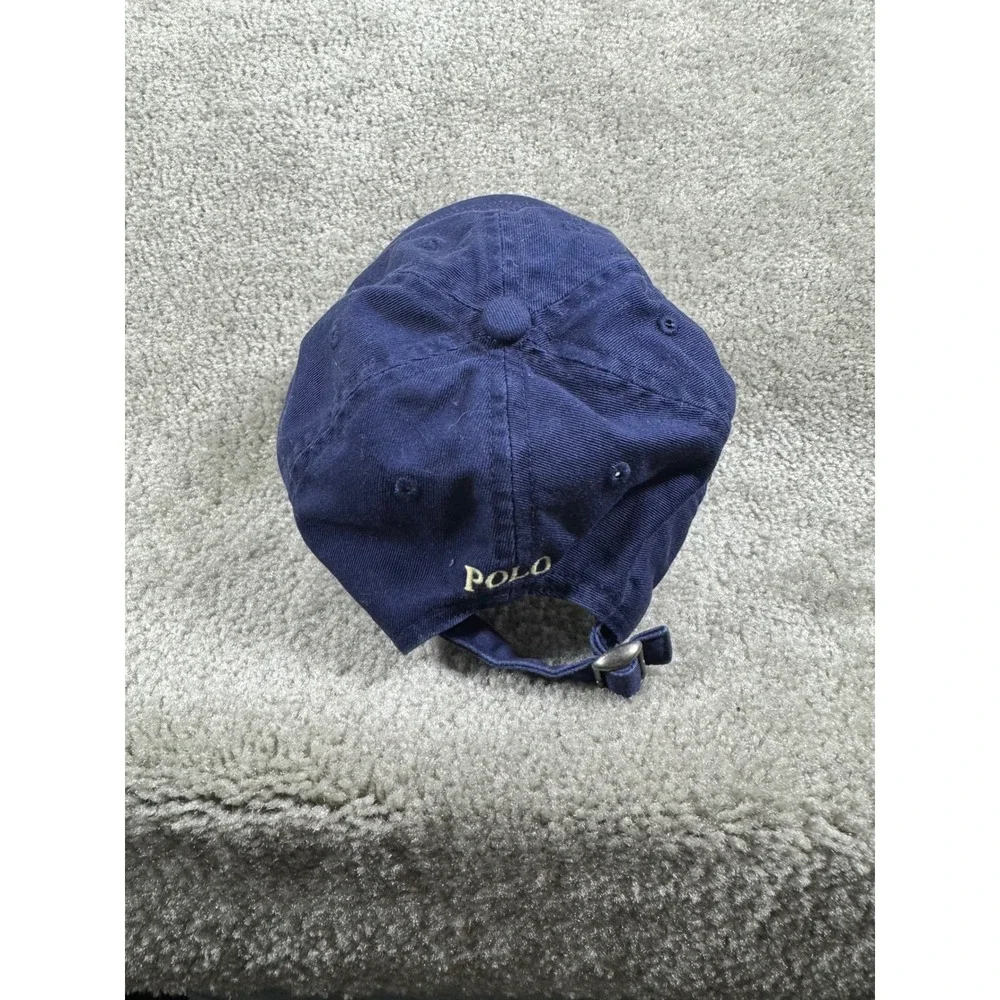 Polo Ralph Lauren Toddler Navy Blue Yellow Pony Baseball Cap Hat Size 2T-4T